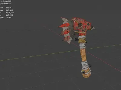 Dark Axe Low-poly 3D model