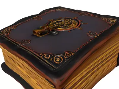 Ornate Nautical Adventure Book Low-poly 3D model