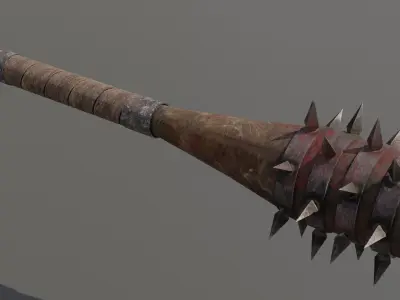 Orc Club Low-poly 3D model