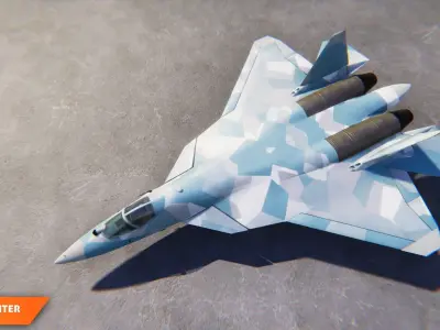 Jet fighter - military vehicle 3D model