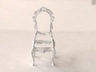 Chair with patterns 3D print model