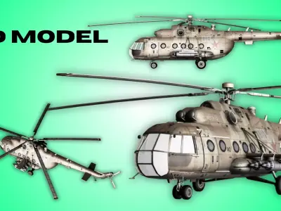 3D Helicopter Game Assets for Animation and Game Development Low-poly 3D model