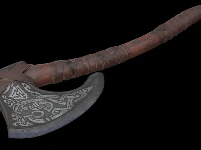 Viking axe Free 3D model