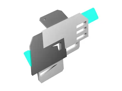 3d Sci-Fi shotguns for shooting in space icon 3D model