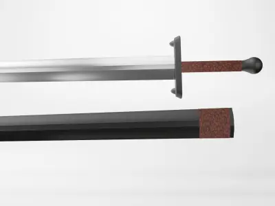 Sword With Scabbard 3D model