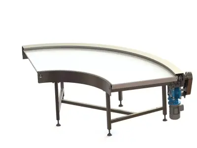 90 Degree Turning Belt Conveyor 800mm  Industrial CAD Model 3D model