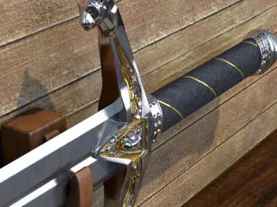 Medieval sword 2 3D model
