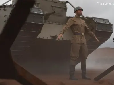  Soviet Soldier WWII Combat Uniform 
