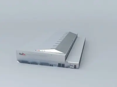 FedEx Hangar at LAX Free 3D model
