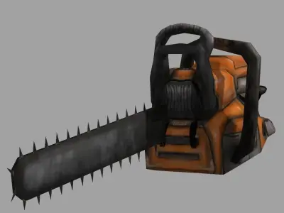 Chainsaw Low Poly Low-poly 3D model