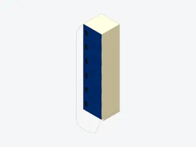 Locker - Resin - Locka - Classic Extra - Six Tier Low-poly 3D model