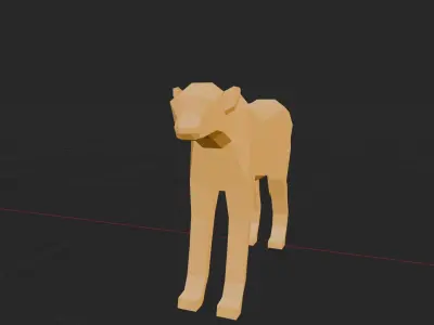 LowPoly Desert Animals Low-poly 3D model