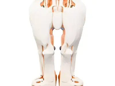 SciFi Robotic Legs with Internal Structure Low-poly 3D model