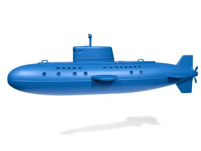 Toy submarine 3D print model