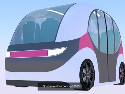 Passenger drone and shuttle bus 3D Model Collection