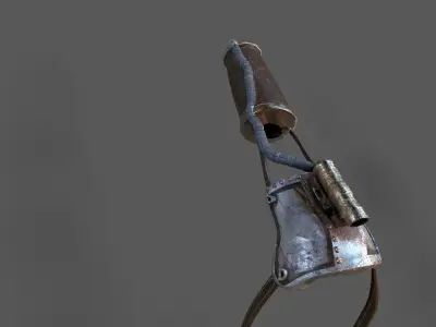  Steampunk  Shoulder pad Low-poly 3D model