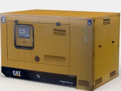 Gas station machine Low-poly 3D model