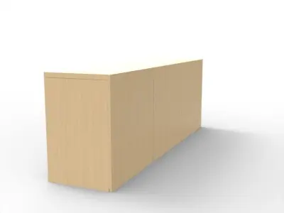 Modern Chest of Drawer Low-poly 3D model