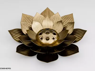 Lotus Incense Burner 3D model
