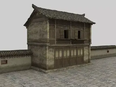 Ancient buildings Chinese Ancient architecture Low-poly 3D model
