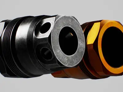 LPM Baby Bell Muzzle Brake 5 8x24 Free 3D model