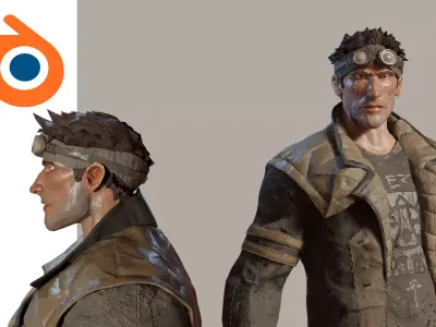 Post-Apocalyptic Survivor  Game Ready Character  Low-poly 3D model
