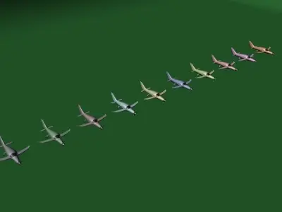 Aircraft plane Low-poly 3D model