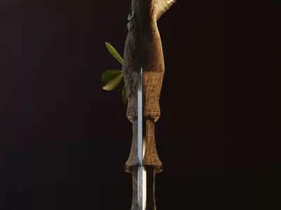 Knife in Wood 3D model
