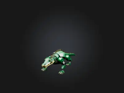 RoboCrocodile Model Low-poly 3D model