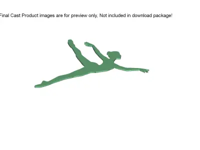 ElegantBallerinaSilhouetteMoldForCastingWallArt 3D model