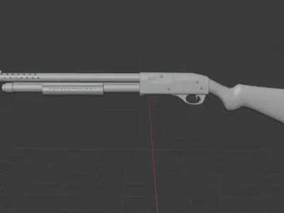 Shot gun blender Free 3D model