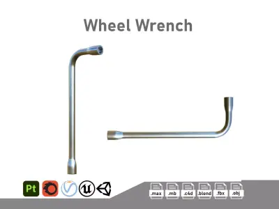 Wheel Wrench Low-poly 3D model