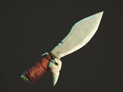Plague Doctor Dagger - Low Poly and Material ready Low-poly 3D model
