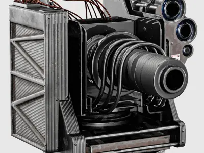 Defense Weapon Systems Low-poly 3D model