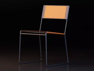 Modern Metal Chair Free 3D model