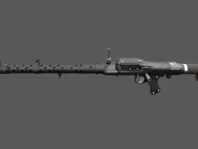 MG34 - German WW2 Weapon Low-poly 3D model
