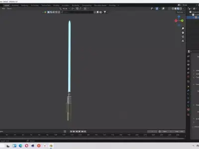 Blue Light Saber Free 3D model