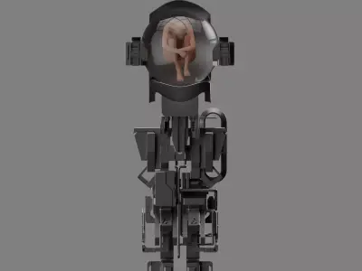 Metal and Glass Cocoon 3D model