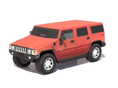 Hummer Lowpoly Low-poly 3D model