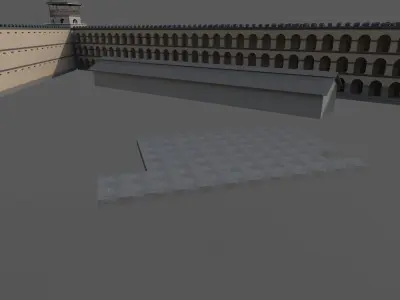 Cellular Jail Kala Pani South Andaman Low-poly 3D model