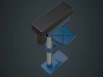 Drill Press 1A Low-poly 3D model