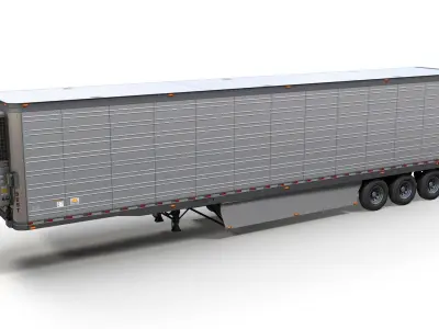 Refrigerated Trailer Low-poly 3D model