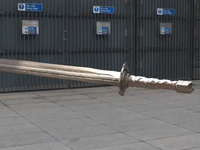 Ninja sword ornate 3D model