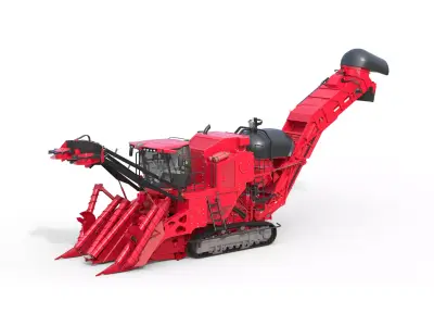 Sugar Cane Harvester  Low-poly 3D model