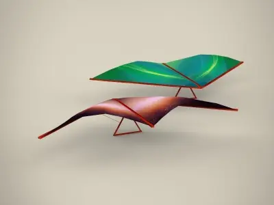 Hang Glider Low-poly 3D model get