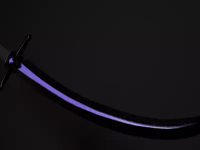 medieval   fantasy sword The Violet Requiem vol2-game ready PBR Low-poly 3D model