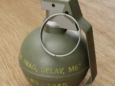 Game Ready Hand Grenade Low-poly 3D model
