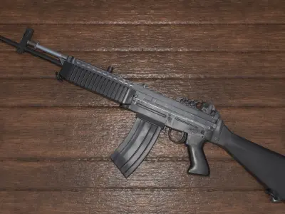 Stoner 63 ar Low-poly 3D model