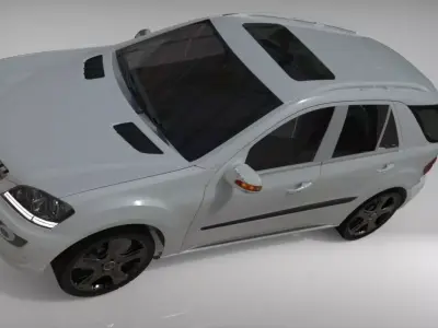 MercedesML mercedes suv in studio Free 3D model