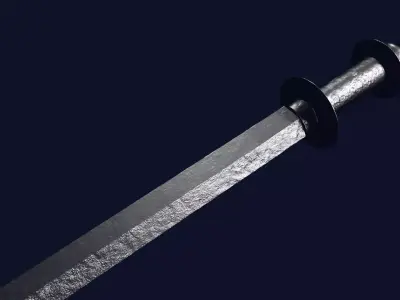 Gladius sword with Khora handle Low-poly 3D model